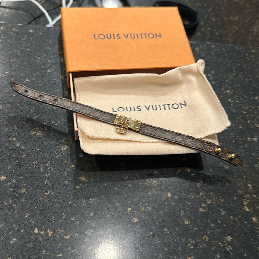 Louis Vuitton Brown and Gold Monogram Strap - Picture 4 of 14